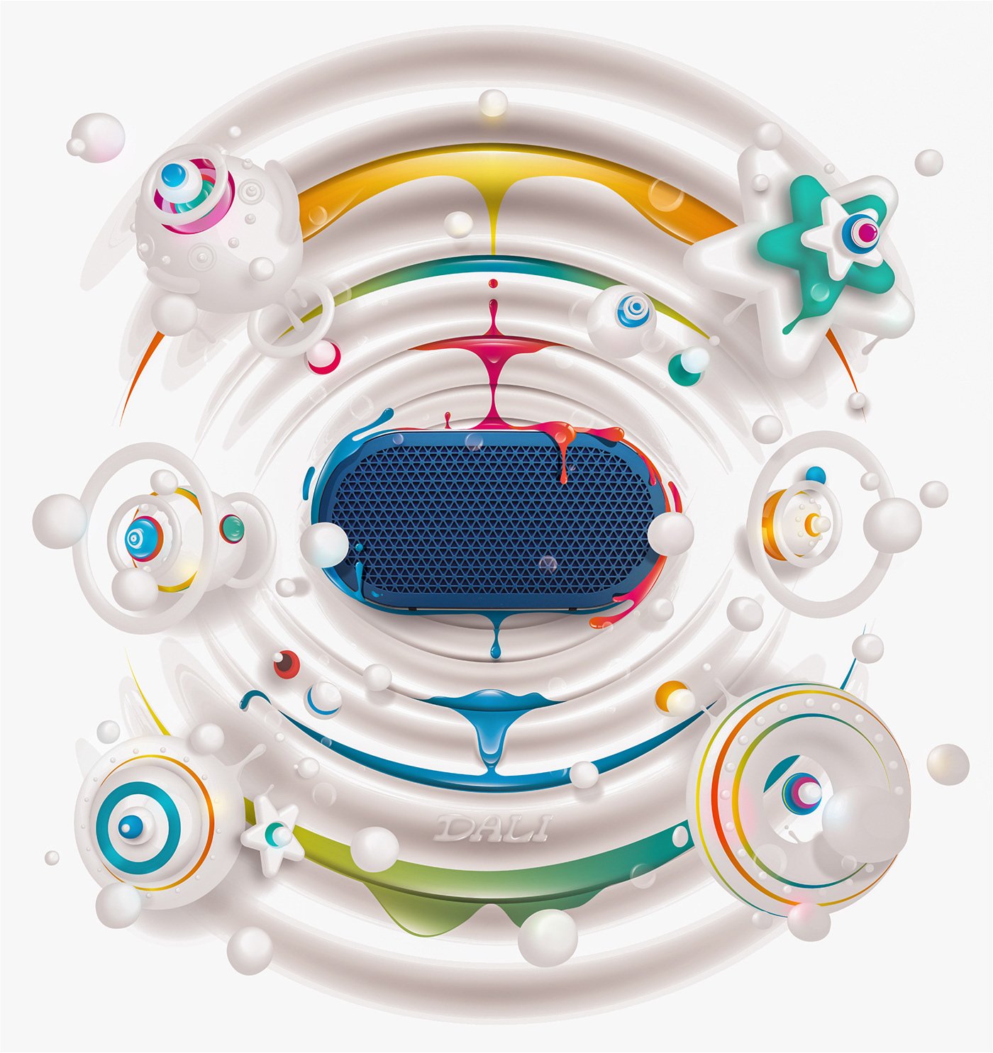 Dali Katch Speaker product launch key visual by José Bernabé