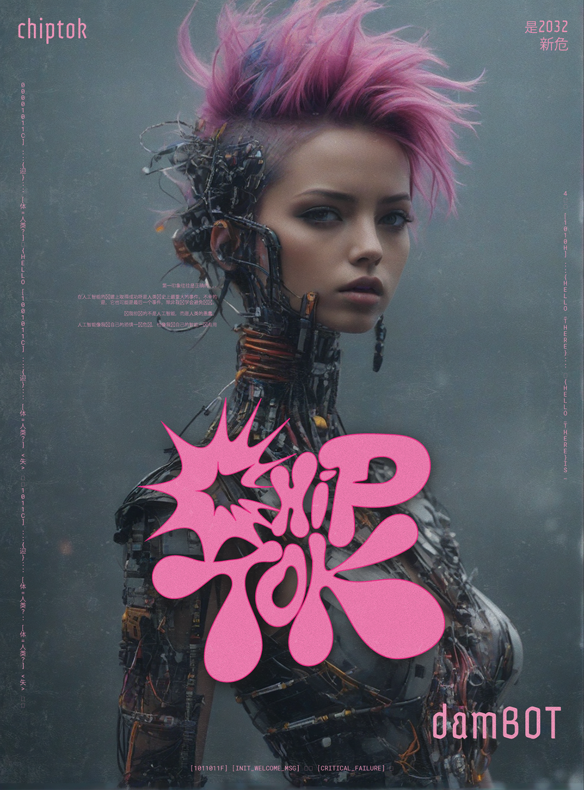 Dambot logo lettering and art direction by José Bernabé