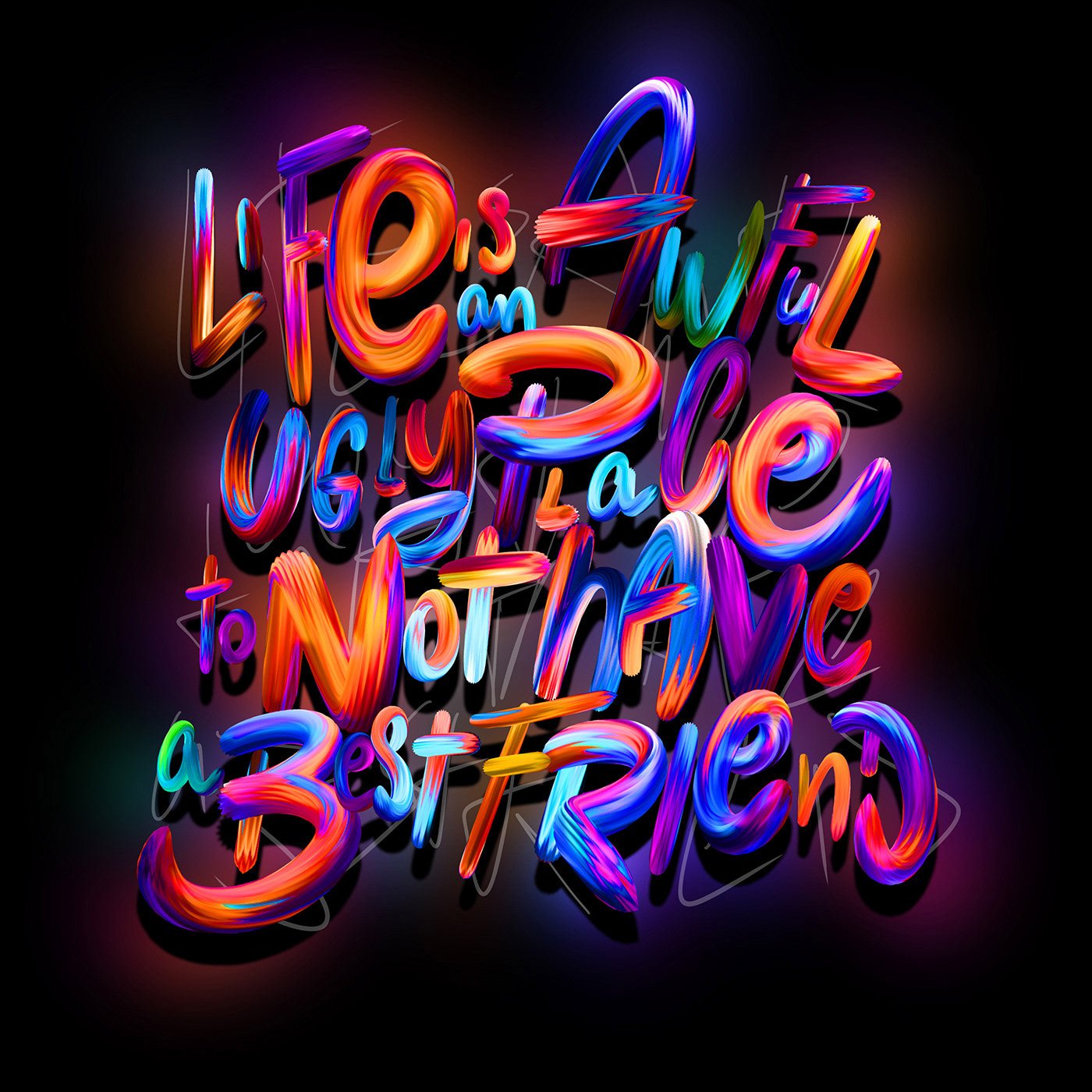 Digital Lettering Paints — handmade lettering and typography by José Bernabé, Art Director