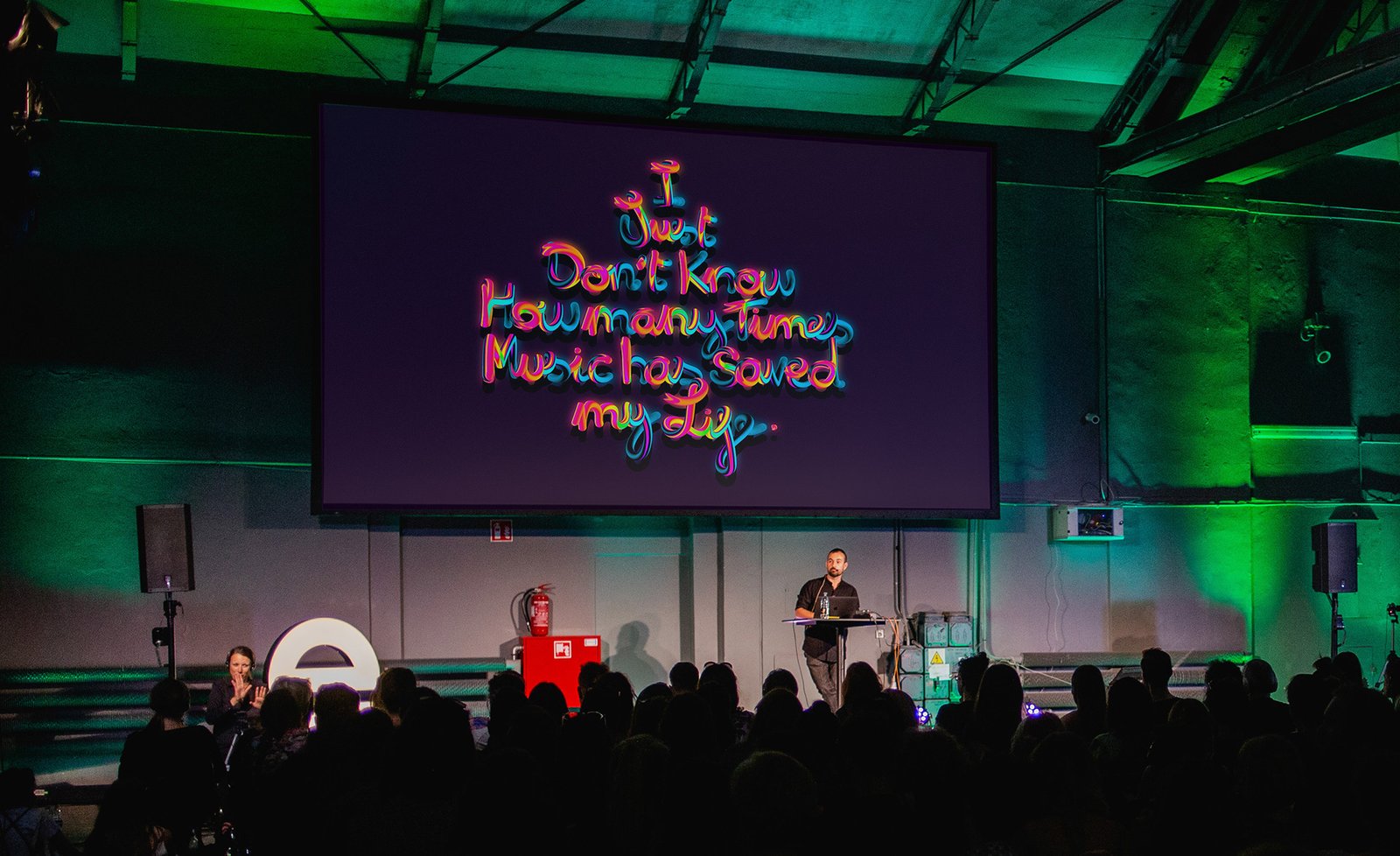 Element Talks — title lettering and typography by José Bernabé, Art Director
