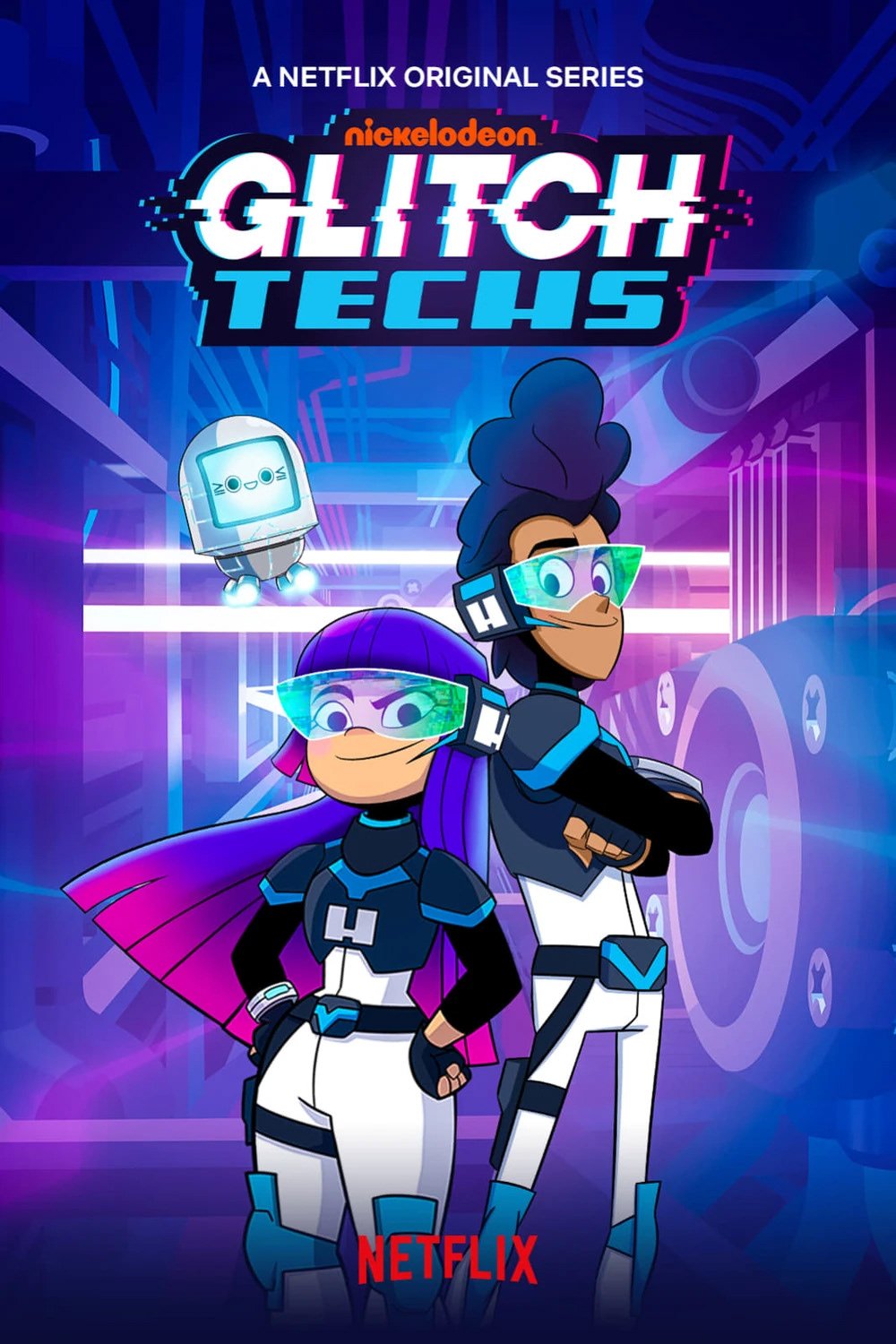 Glitch Techs — title design and lettering for Nickelodeon by José Bernabé, Art Director