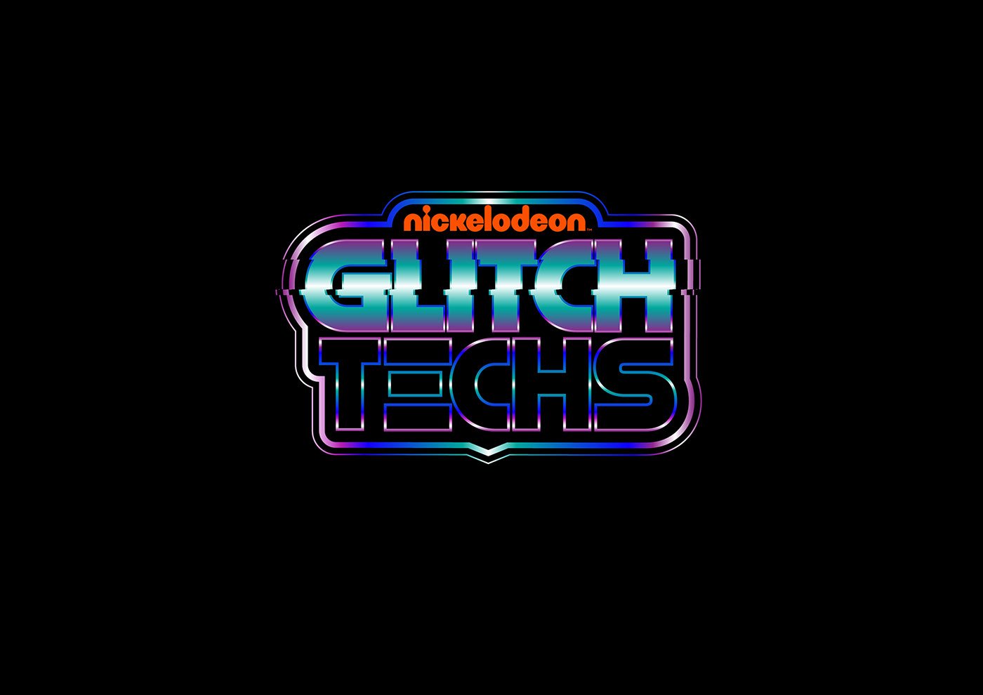 Glitch Techs — title design and lettering for Nickelodeon by José Bernabé, Art Director