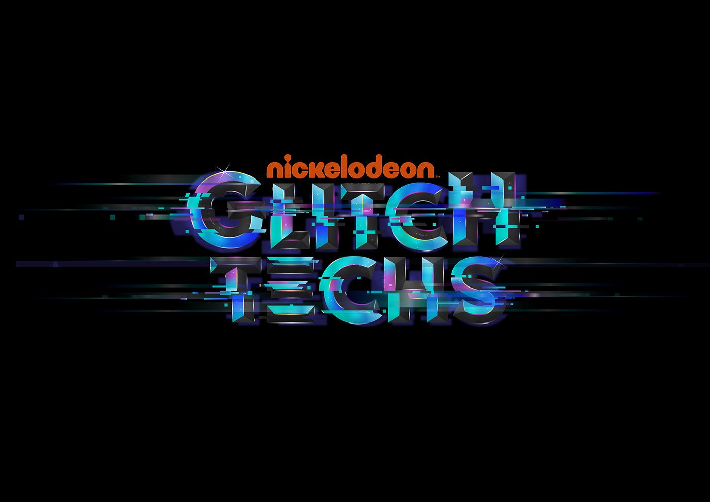 Glitch Techs — title design and lettering for Nickelodeon by José Bernabé, Art Director