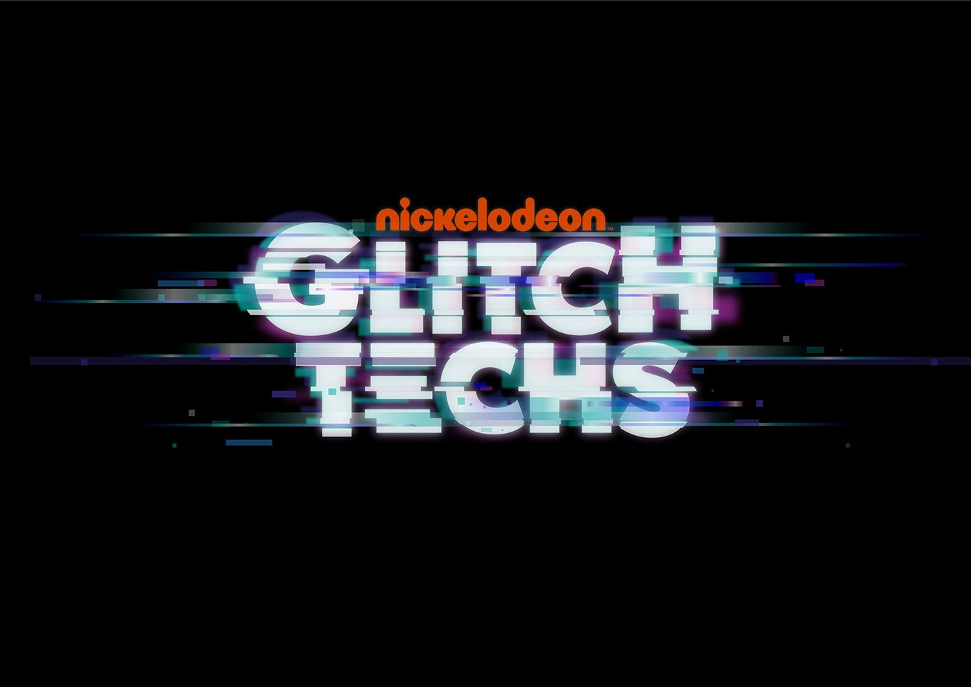 Glitch Techs — title design and lettering for Nickelodeon by José Bernabé, Art Director