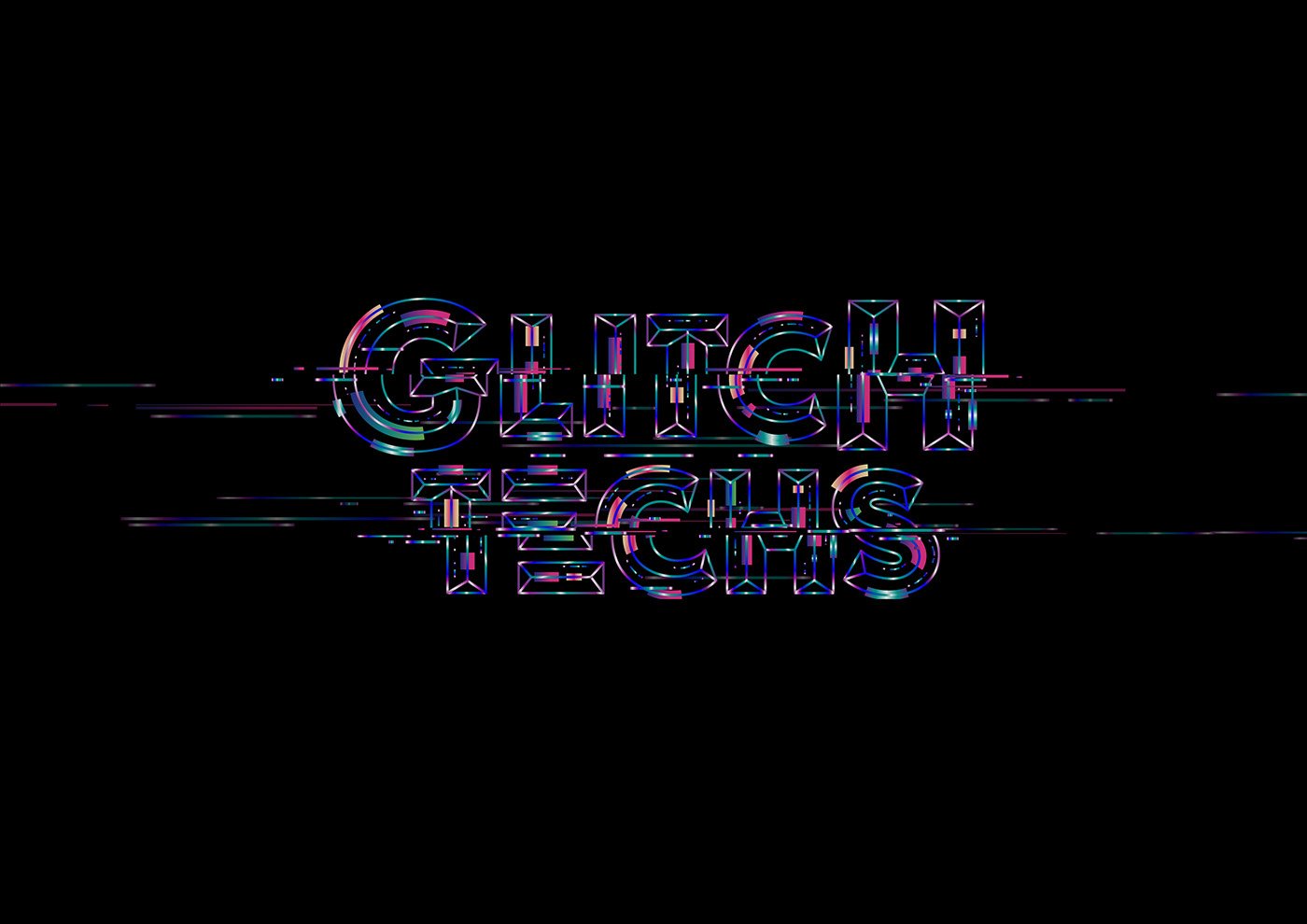 Glitch Techs — title design and lettering for Nickelodeon by José Bernabé, Art Director