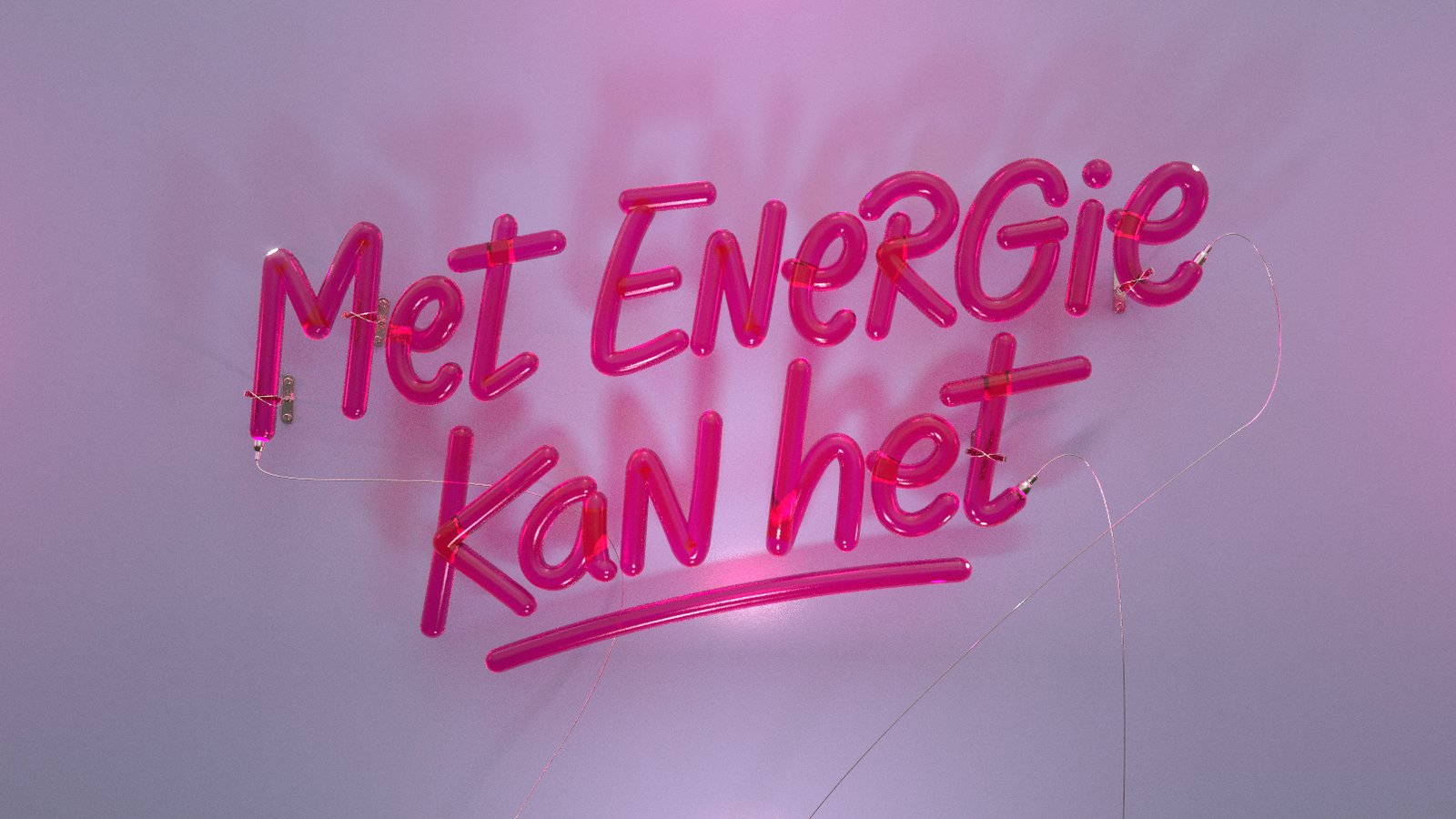 Met Energie Kan Het — Enexis energy campaign lettering by José Bernabé, Art Director