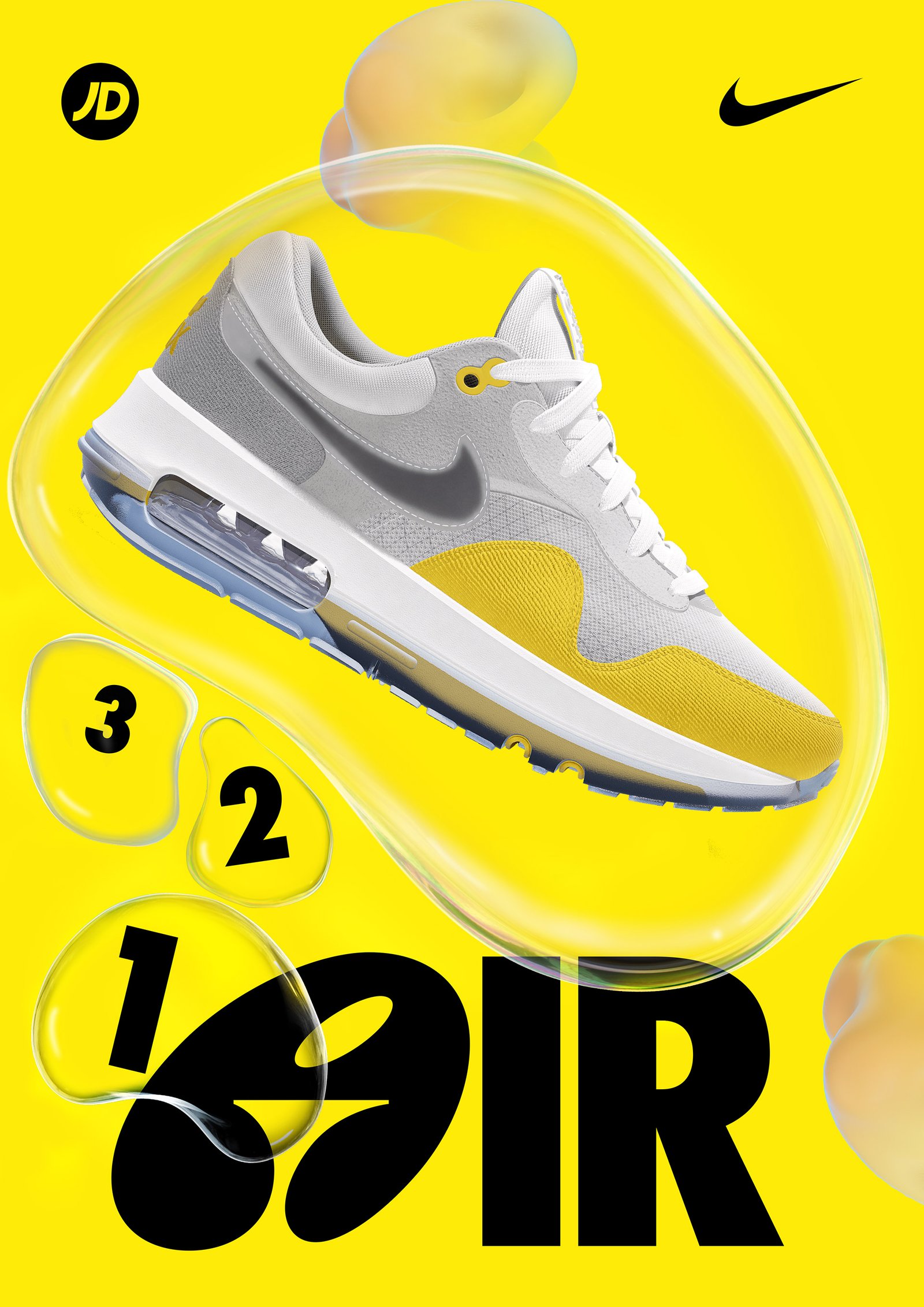 Nike JD Kids × Air × Play — key visual and lettering campaign by José Bernabé, Art Director