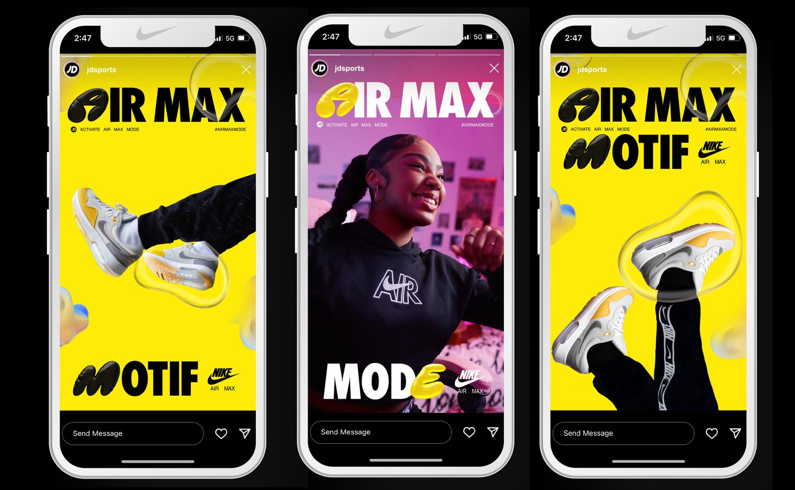 Nike JD Kids × Air × Play — key visual and lettering campaign by José Bernabé, Art Director