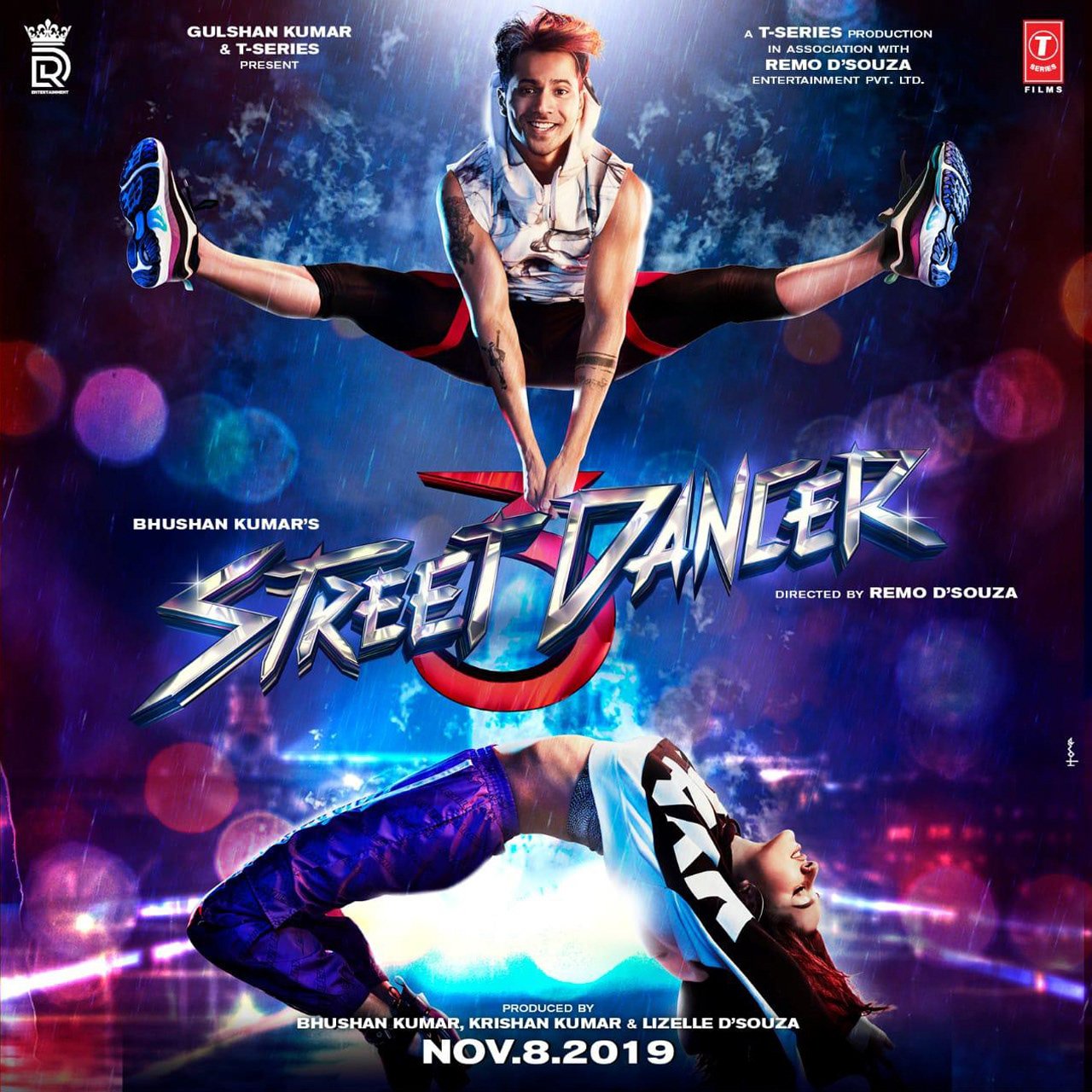 Street Dancer 3D — title lettering and typography by José Bernabé, Art Director