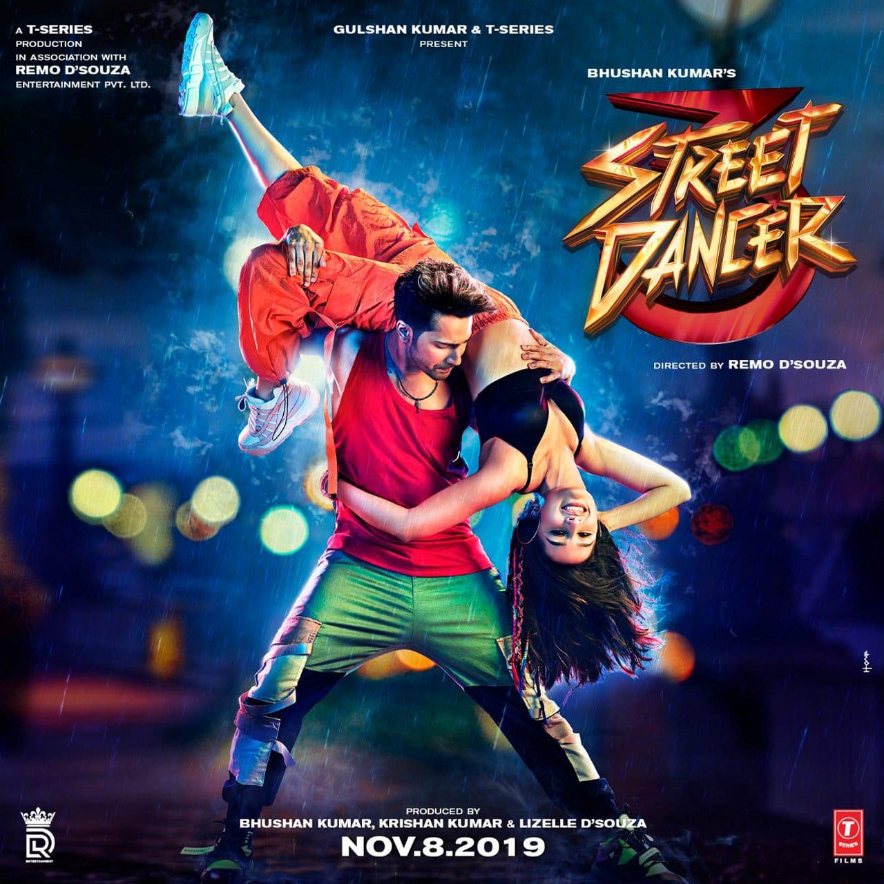 Street Dancer 3D — title lettering and typography by José Bernabé, Art Director