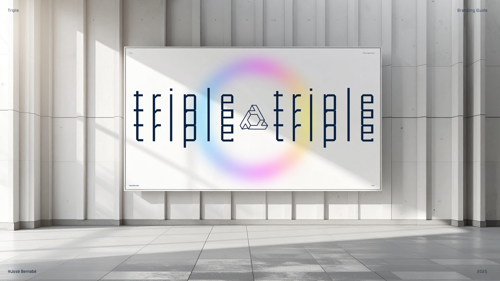 Triple branding and lettering by José Bernabé Art Director