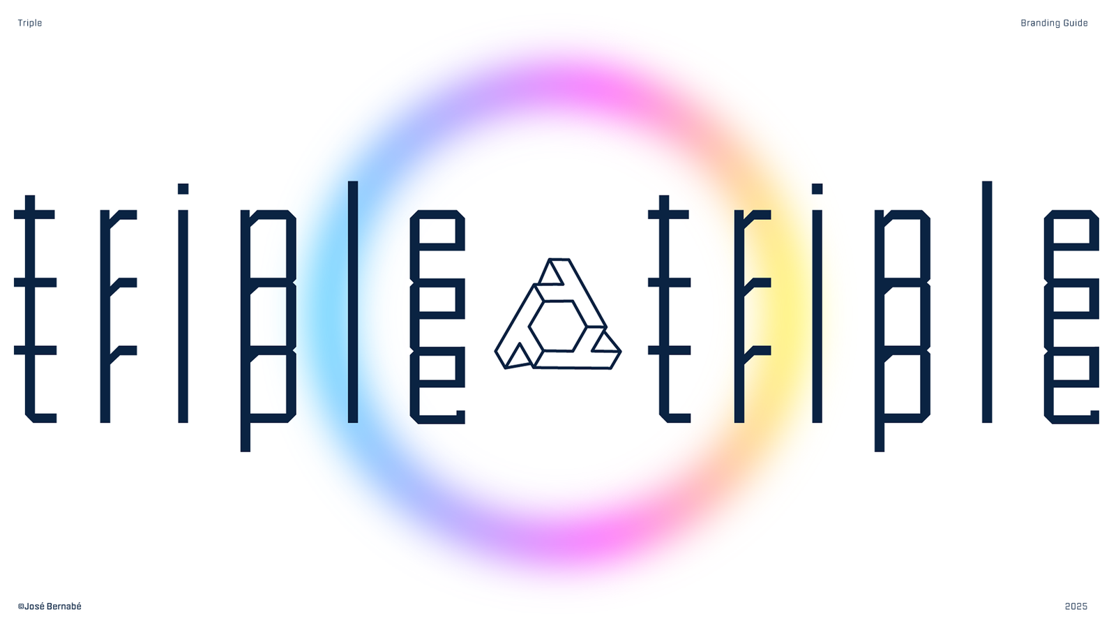 Triple branding and lettering by José Bernabé Art Director